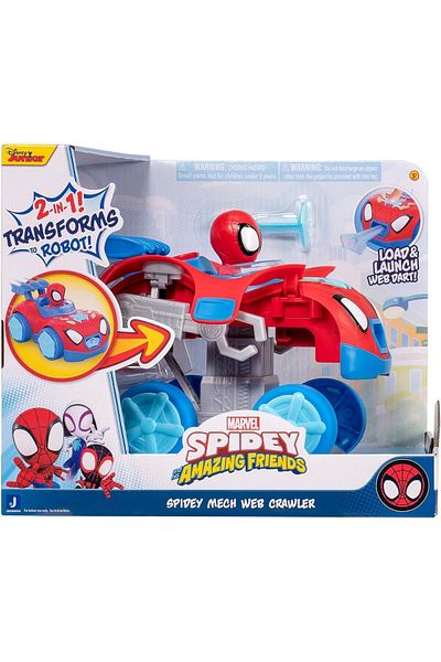Marvel 's Spidey and his Amazing Friends SNF0167 Mech Web Crawler-Toys Featuring Your Friendly Neighb