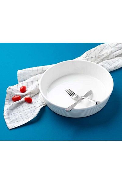 Dove 3-Piece Set / Oven / Serving Dish 1.4 Liters (25x25x5.2) White Round BMW268(0.25DZ