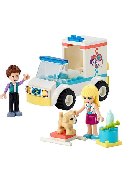 LEGO Friends Pet Clinic Ambulance 41694 - Stephanie, Ethan and Dog Construction Set (54 Pieces)