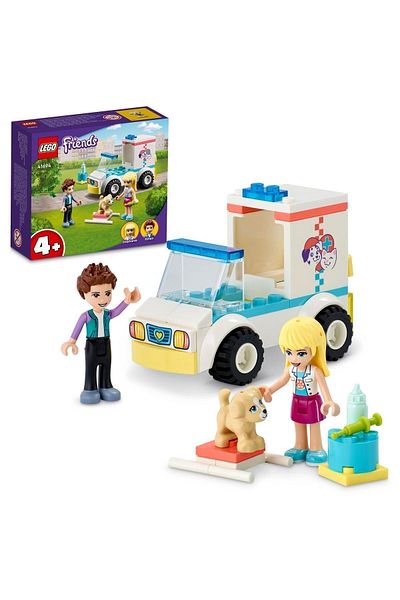 LEGO Friends Pet Clinic Ambulance 41694 - Stephanie, Ethan and Dog Construction Set (54 Pieces)