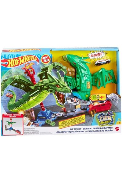 HOT WHEELS Hot Wheels City Air Attack Dragon Playset GJL13