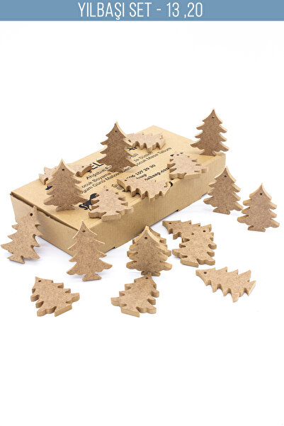 na neşeli ahşap 20 adet Yılbaşı süsü çocuk okul öncesi etkin Yılbaşı ağacı de...