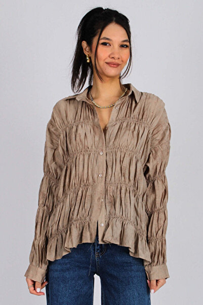 FABB Bej Gipeli Gömlek