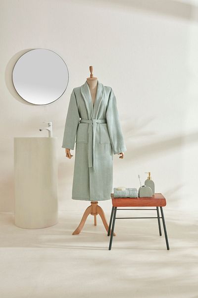 Sarah Anderson Alven Women's Bathrobe Set - L-Xl Sage
