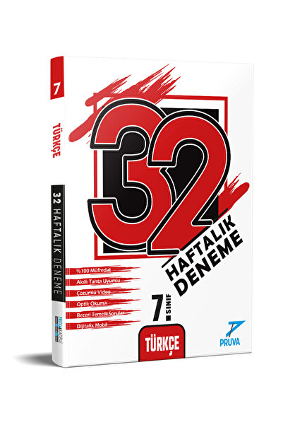 Pruva Akademi 7. Sınıf Türkçe 32 Haftalık Deneme