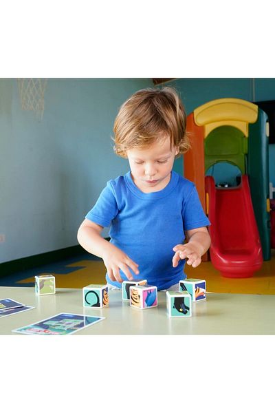 GEOMAG حيوانات الغابة المطبوعة من Magicube + بطاقات، ألعاب مغناطيسية تعليمية وعلوم وهندسة، صنع في سويسرا،