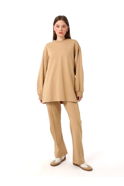 Benin Relaxed Fit Tracksuit - Beige - Benin