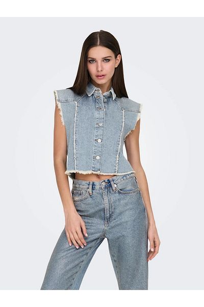 ONLY Onlhollywood Crystal Dnm Vest Women Jean Vest 15341021