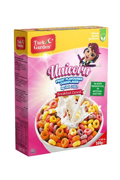 TURK GARDEN Choco Shells + Unicorn Corn Flakes 500 Gr 3 Pack Mixed