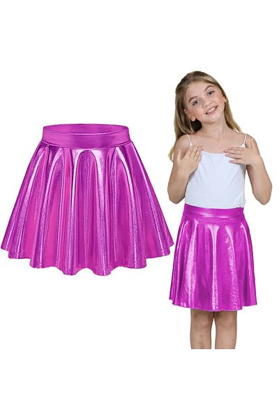 ERDEM KIDS Metallic Shiny Sparkle pantaloni scurți evazați petrecere, spectacol, eveniment, fustă sărbătoare