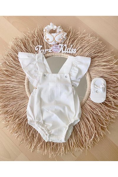 EBRU ÖZÖRGÜCÜ Girl's Winged Jumpsuit Bandana and Ballerina Socks