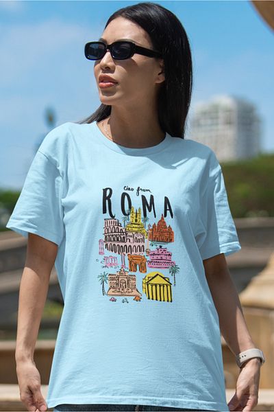 SUNFREE TRIUC DE FEMEI OVERSIZE IMPRIMAT POPULAR TREND ROME