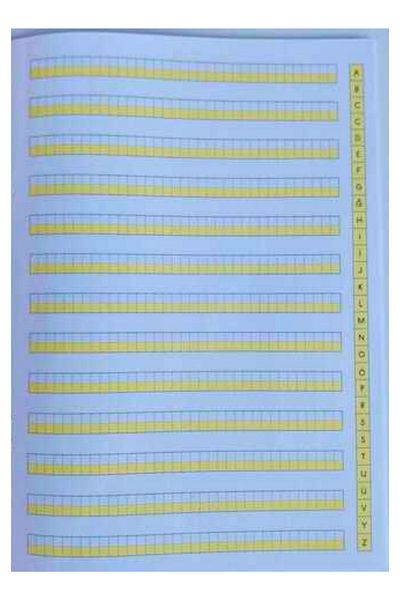 Glanart New Curriculum Small Size Klavuz Upright Striped Beautiful Writing Notebook and Jumbo My First Pen Set 48 Syf.