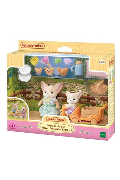 SYLVANIAN FAMILIES Sylvanian Families Sunny Picnic Set - Fennec Fox Sister And Baby 5698