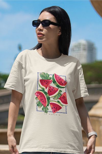 SUNFREE ΔΙΑΣΤΑΣΗ ΓΥΝΑΙΚΕΙΟ ΜΠΟΥΜΕΛΟ POPULAR TREND WATERMELON PRINTED