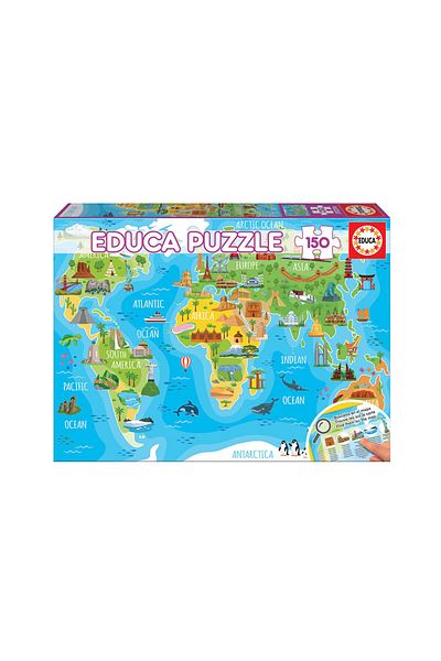 EDUCA Educa 150 Monuments World Map Puzzle 18116