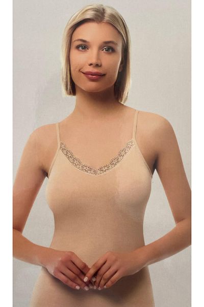 Malabadi Women's Modal Thin Strap Double Side Lace Collar Tank Top