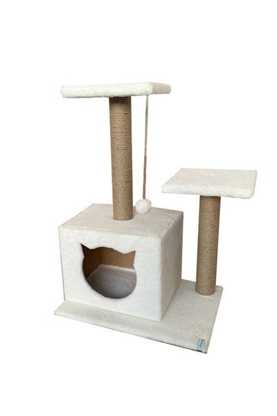 Nursoft Cat House with Stepped Nest Cat Scratching (Cat Look) - white