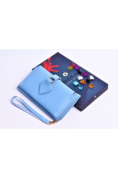 Ozka Leather Collection PORTOFEL DE FEMEI TREND SPADE CLIP DE PIELE OZKA CU COMPARTIMENT TELEFON - Cadou breloc!