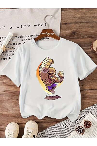 H&GHAMLEGİYİM Boxer Printed Children's Oversize T-Shirt