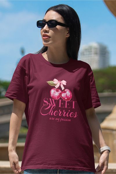 SUNFREE TRIUC OVERSIZE FEMEIE IMPRIMAT TREND POPULAR CIRESE DULCE