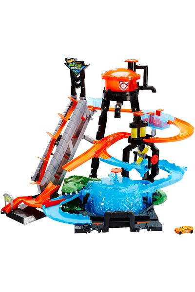 HOT WHEELS HW Color Shifters Ultimate Gator Car Wash Playset - FTB67