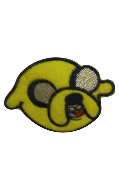 Hangora Applique Iron-On Dog Face Yellow Crest 6X7 cm
