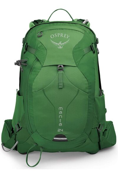 Osprey حقيبة ظهر للمشي لمسافات طويلة للرجال من مانتا 24، حقيبة مياه سعة 2.5 ل...