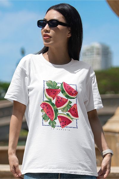 SUNFREE ΔΙΑΣΤΑΣΗ ΓΥΝΑΙΚΕΙΟ ΜΠΟΥΜΕΛΟ POPULAR TREND WATERMELON PRINTED