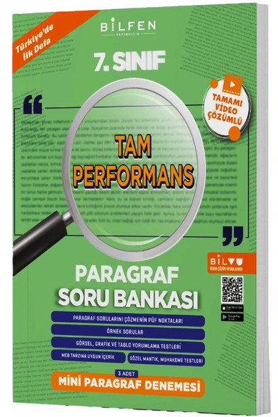 Bilfen Yayıncılık 7.SINIF TAM PERFORMANS PARAGRAF SORU BANKASI