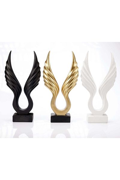 Ella Home Italia White Resin "flight" Statuette