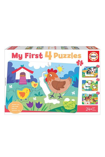 EDUCA Educa My Farm Mothers & Babies 4 Puzzles 18899