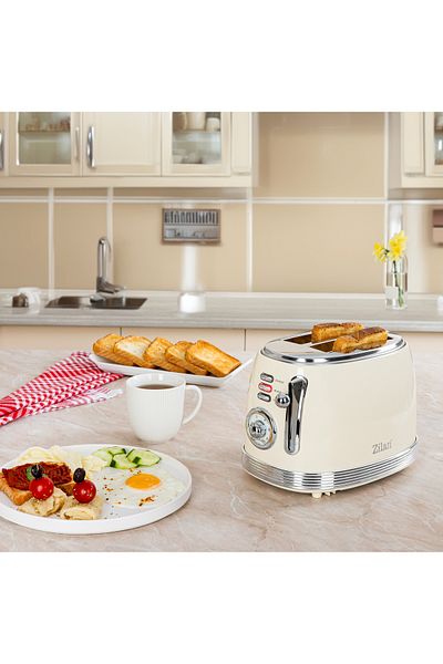 Zilan Prajitor de paine Zilan ZLN1191, 2 felii, 850W, 6 trepte de temperatura si timer, reincalzire