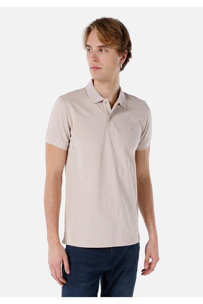 Colin's Ανδρικό κοντομάνικο μπλουζάκι Classic Fit Polo Neck μονόχρωμο