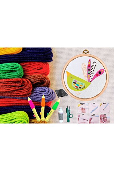 emt pazarlama مجموعة التطريز مجموعة لكمة مع مجموعة DIY البكرة السلسلة 21