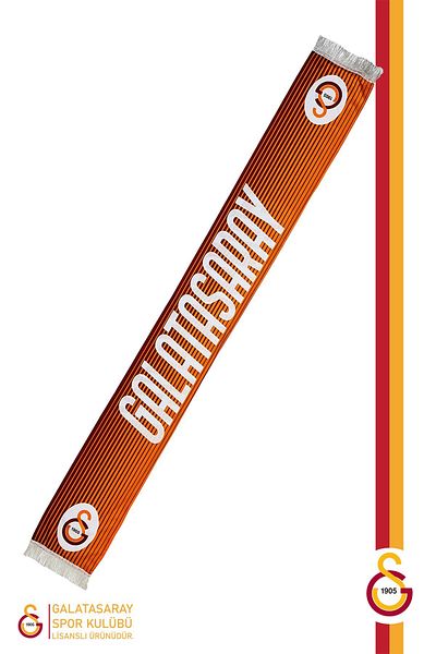 Galatasaray Διπλής όψης εμπριμέ σάλι κασκόλ, αυθεντικό δώρο με άδεια και ξύλινο κουτί