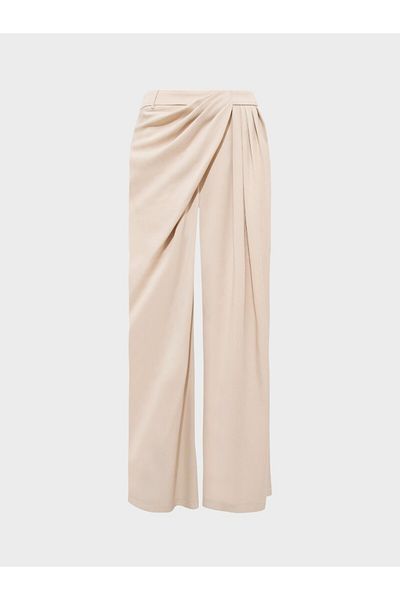 RİVUS Pleated Detailed Design Trousers - Beige