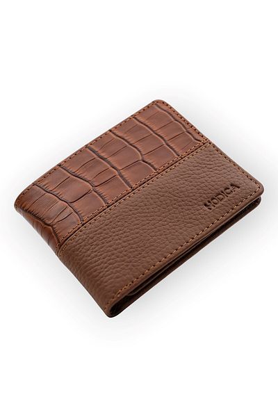 Modica Roma - Genuine Leather Classic Men's Wallet & Gift Key Holder – with 9 Card Compartments, Thin & Stylish Ta