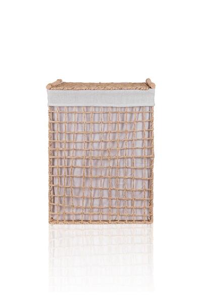 The Mia Braid Hasır Çamaşır Sepeti Naturel 43x35x56 cm