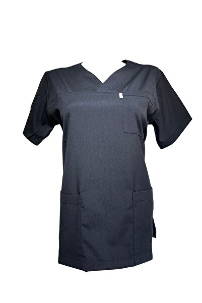 AtakUniform KOYU LACİVERT ZARF YAKA LİKRALI ÜST FORMA