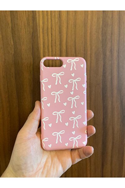 Newon iPhone 7 Plus/8Plus Ribbon/Bow Printed Inside Velvet Phone Case