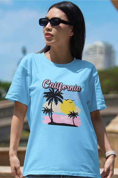 SUNFREE TRIUC OVERSIZE IMPRIMAT CALIFORNIA POPULAR TREND