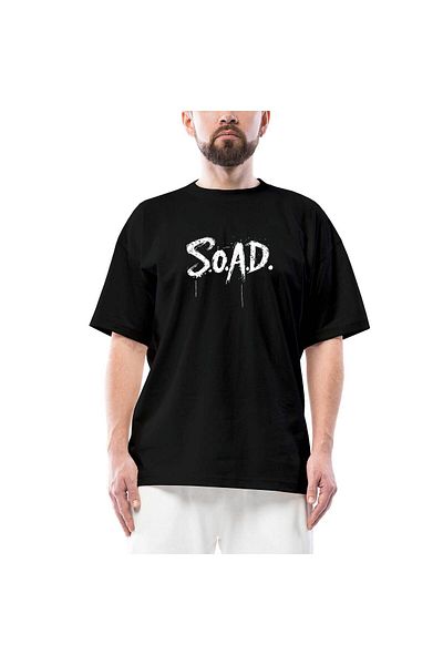 Z zepplin System Of a Down S.O.A.D Μαύρο μπλουζάκι Oversize