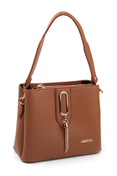 Armine Stylish Tan Shoulder Bag Modern Convenient Bag