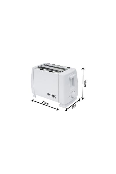 Floria Prajitor de paine Floria ZLN1833 Alb, 700W, 7 nivele de control al temperaturii, buton de oprire
