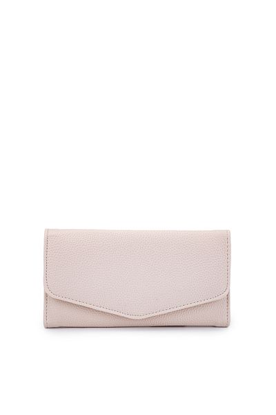 minebag Φάκελος Λεπτομερής Faux Leather Γυναικείο Πορτοφόλι Κρέμα ZC183