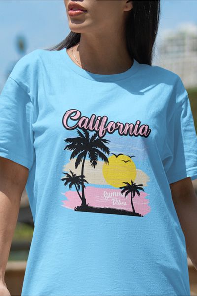 SUNFREE TRIUC OVERSIZE IMPRIMAT CALIFORNIA POPULAR TREND