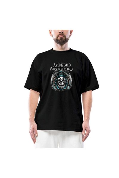 Z zepplin Μπλουζάκι Avenged Sevenfold Nightmare A7X Μαύρο Oversize
