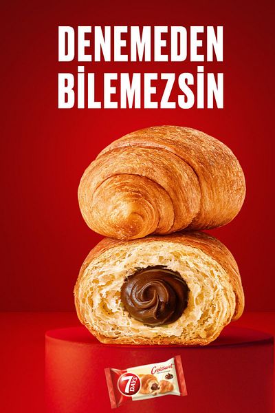 7DAYS Cocoa Croissant 60g (Pack of 24) – Flavor with Chocolate Filling