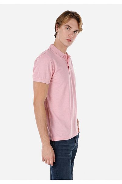 Colin's Men's Pink Polo - Regular Fit, Polo Collar, Short Sleeve